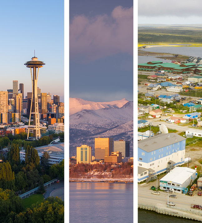Seattle - Anchorage - Rural Alaska